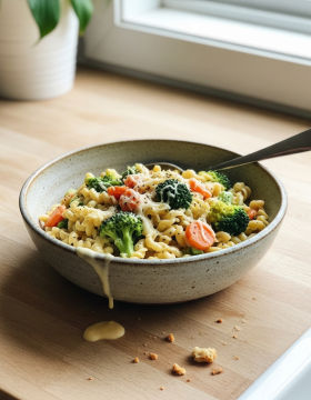 Copycat Panera broccoli cheddar mac and cheese Recipe