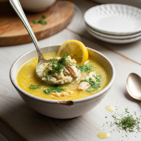 chicken lemon rice soup Recipe
