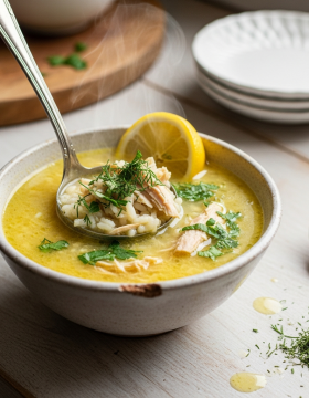 chicken lemon rice soup Recipe