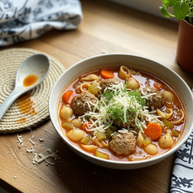 italian meatball soup Recipe