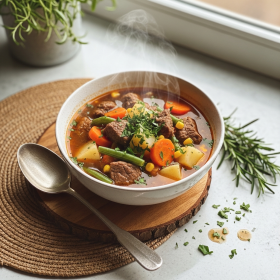 old fashioned vegetable beef soup Recipe
