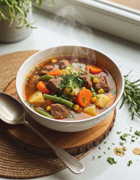 old fashioned vegetable beef soup Recipe