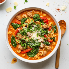 creamy parmesan italian sausage soup Recipe